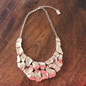 Karine Sultan Rose Gold "Alice" Chunky Statement Necklace